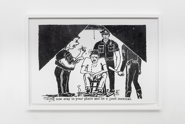 Andrea Bowers, ‘ Fascist Police (Inside Eastside 1968 no.14, pg 7) ’, kaufmann repetto