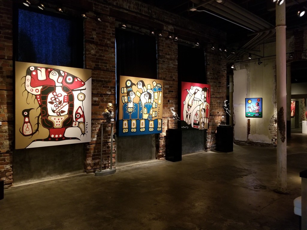 Install shot of Christian and Norval Morrisseau works at our Cooperage Gallery located at 6 Trinity Street. Install shot of Christian and Norval Morrisseau works at our Cooperage Gallery located at 6 Trinity Street.