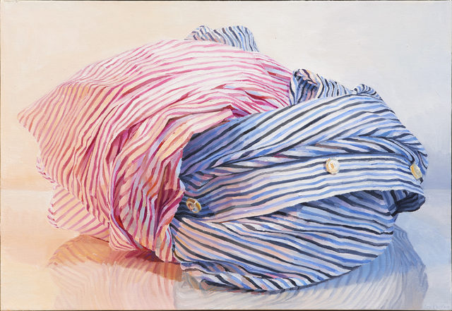 Ray Kleinlein, ‘Pink and Blue Stripes’, 2017, Paul Thiebaud Gallery
