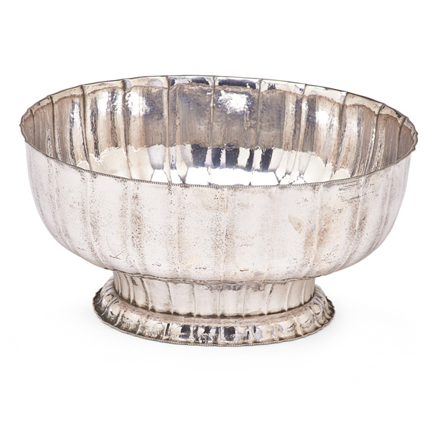Josef Hoffmann, ‘Wiener Werkstatte, Fine Floriform Bowl With Beaded Rim, Austria’, ca. 1910, Design/Decorative Art, .900 silver, Rago/Wright