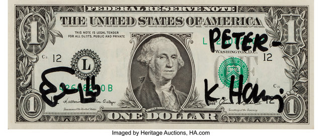 Keith Haring, ‘One dollar’, c. 1985, Heritage Auctions