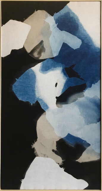 Carrie Crawford, ‘Salt Marsh 1’, 2019, Painting, Indigo, logwood, oak gall, acorn, iron, and black walnut dye on linen, Uprise Art