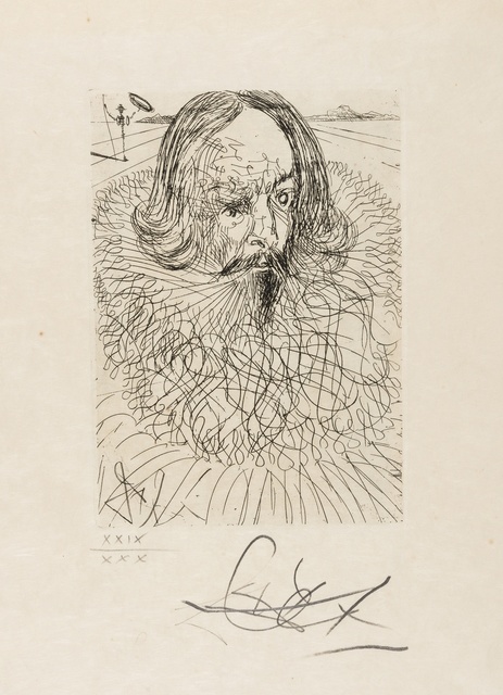 Salvador Dalí, ‘El Greco & Cervantes (from Cinq Portraits Espagnols) (M&L 152b & 150b; Field 65-7-E&B)’, 1966, Print, Two etchings, Forum Auctions