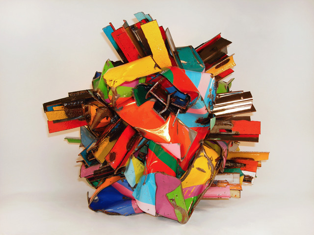 John Chamberlain, ‘Lurkingfuscia’, 2008, Sculpture, Painted and chrome-plated steel, Gagosian
