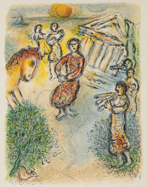 Marc Chagall, ‘Preparations for the Candidates' Feast (M.805, L'Odyssée)’, 1974, Martin Lawrence Galleries