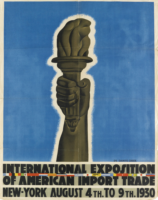 De Sainte Croix, ‘INTERNATIONAL EXPOSITION OF AMERICAN IMPORT TRADE’, 1930, Swann Auction Galleries