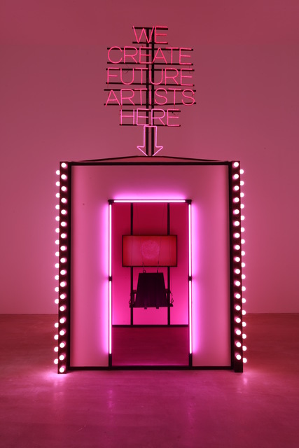Wang Xin, ‘We Create Future Artists Here’, 2015, Installation, Wood, LCD TV, LED strip, light bulbs, metals, de Sarthe Gallery