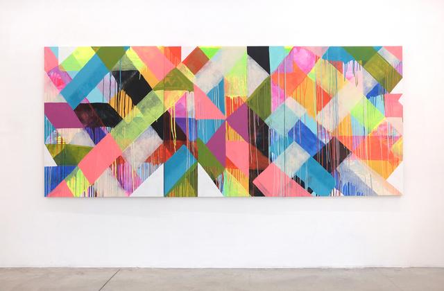 Maya Hayuk, ‘HOLDING PATTERN’, 2019, Painting, ACRYLIC ON BALTIC BIRCH PANEL ( 3 panels ), ALICE Gallery