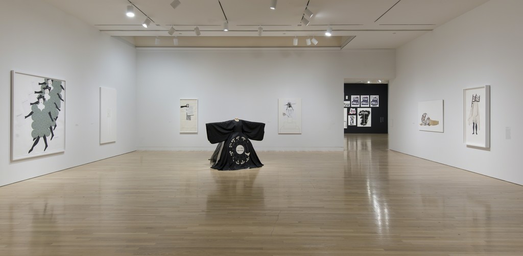 Installation view of UH-OH: Frances Stark 1991-2015. October 11, 2015–January 24, 2016. Hammer Museum, Los Angeles. Photo: Brian Forrest. Installation view of UH-OH: Frances Stark 1991-2015. October 11, 2015–January 24, 2016. Hammer Museum, Los Angeles. Photo: Brian Forrest.