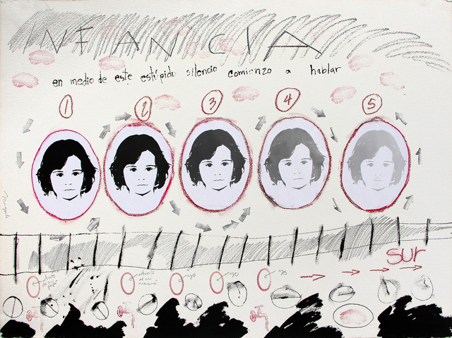 Magali Lara, ‘En este estúpido silencio’, 1980, Drawing, Collage or other Work on Paper, Collage and india ink, waldengallery