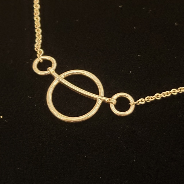 Meghan Tippy Reese, ‘Circle with Line Necklace ’, 2018, Jewelry, Silver, Springfield Art Association