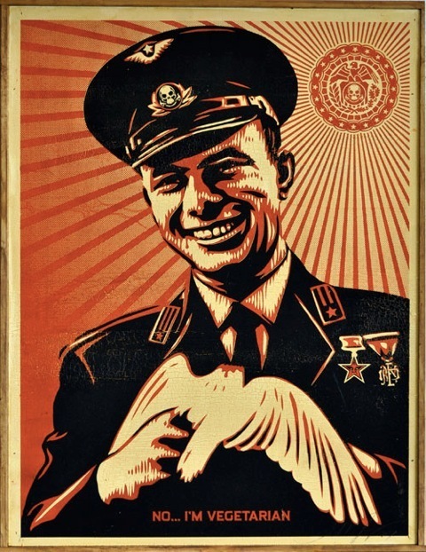 Shepard Fairey, ‘No, I’m A Vegitarian’, 2007, BC Gallery