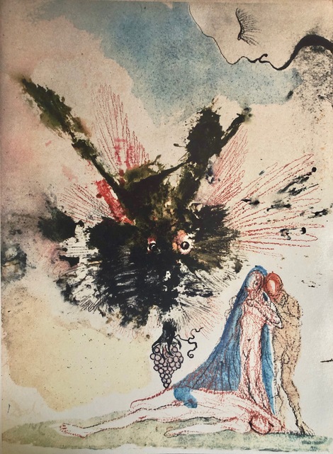 Salvador Dalí, ‘Noah who Planted The First Vineyard, 'Noe Qui Primus Plantavit Vinea', Biblia Sacra’, 1967, Mixed Media, Original Lithograph, Inviere Gallery