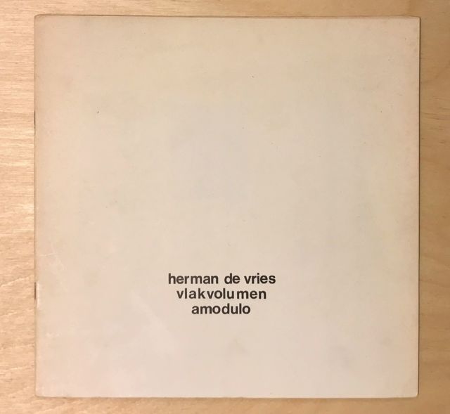 herman de vries, ‘Vlakvolumen, collection "20 x 20", nr. 14 ’, 1971, Zucker Art Books