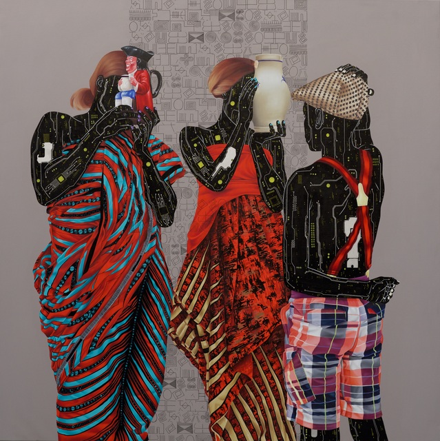 Eddy Kamuanga Ilunga, ‘Mémoire Fragile 1’, 2020, Painting, Acrylic and oil on canvas, October Gallery