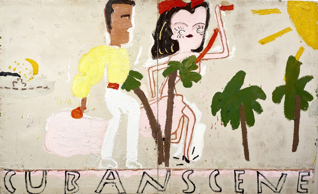 Rose Wylie
Cuban Scene, Smoke, 2016
Oil on Canvas
208 x 340cm Rose Wylie
Cuban Scene, Smoke, 2016
Oil on Canvas
208 x 340cm