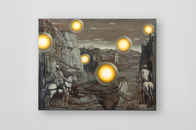 Laurent Grasso, ‘Studies into the Past’, Painting, Grisaille and oil on wood, Sean Kelly Gallery