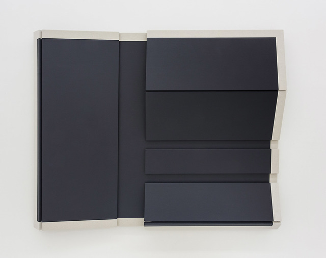 Robert William Moreland, ‘Untitled Eight’, 2016, Painting, Paint and drop cloth on wood with tacks and leather hinges, The Hole