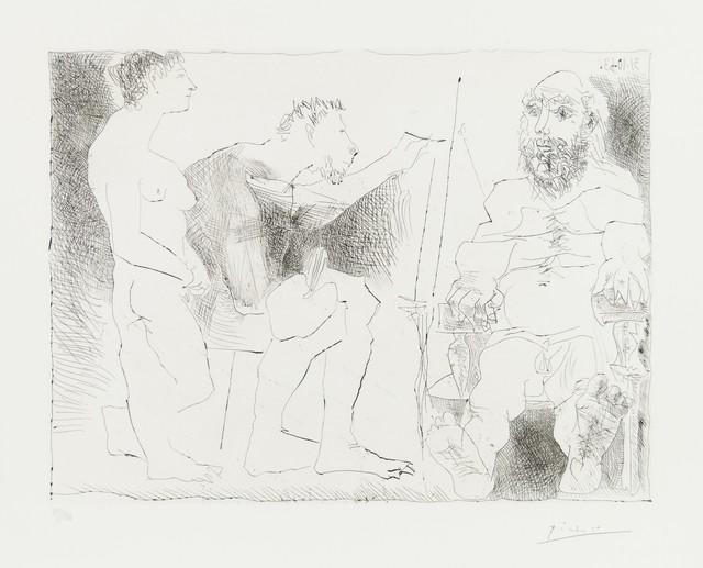 Pablo Picasso, ‘Peintre avec un Model Barbu et une Spectattrice’, 1963, Broadway fine Art