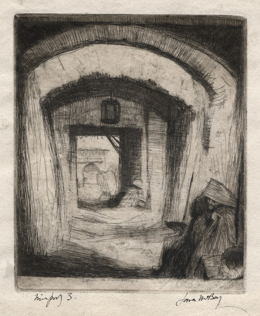James McBey, ‘Beggars, Tetuan (Nº 1)’, 1912, Print, Etching, Conrad R. Graeber Fine Art