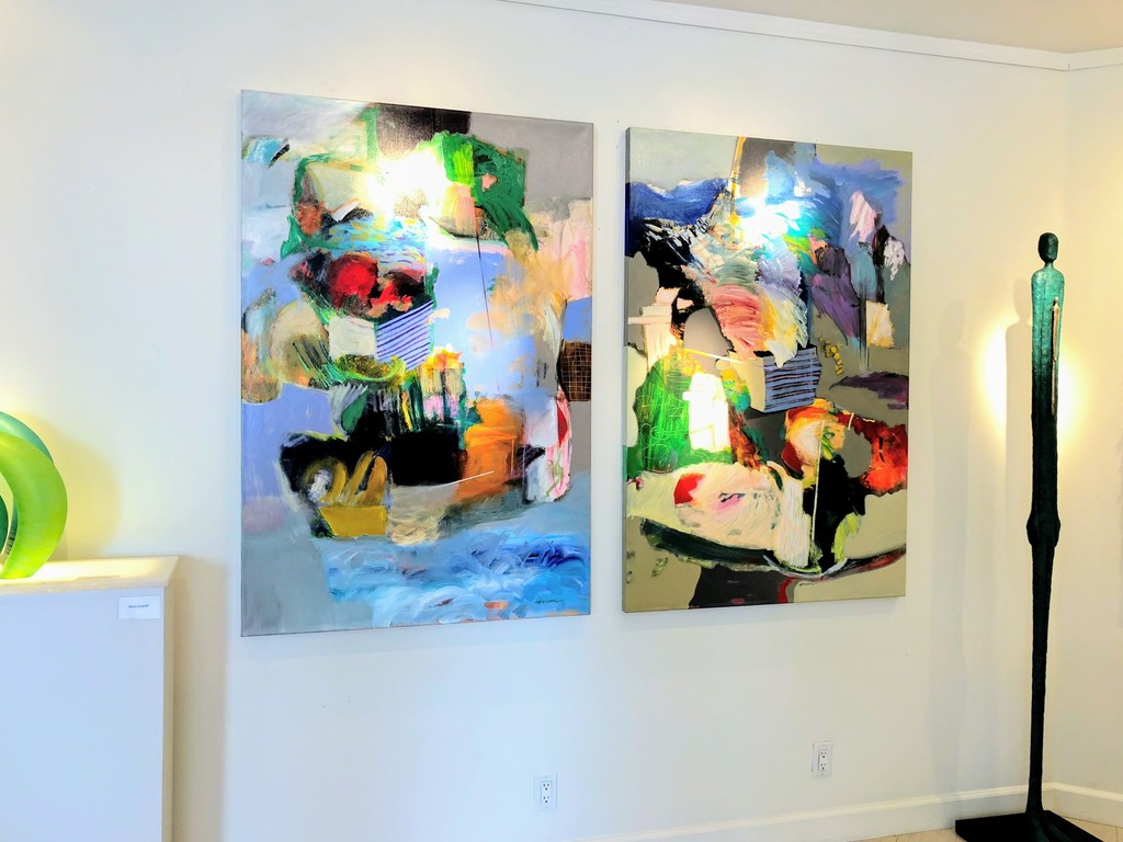 "Abstract 17" and "Abstract 16" next to each another (both 40x59'') "Abstract 17" and "Abstract 16" next to each another (both 40x59'')