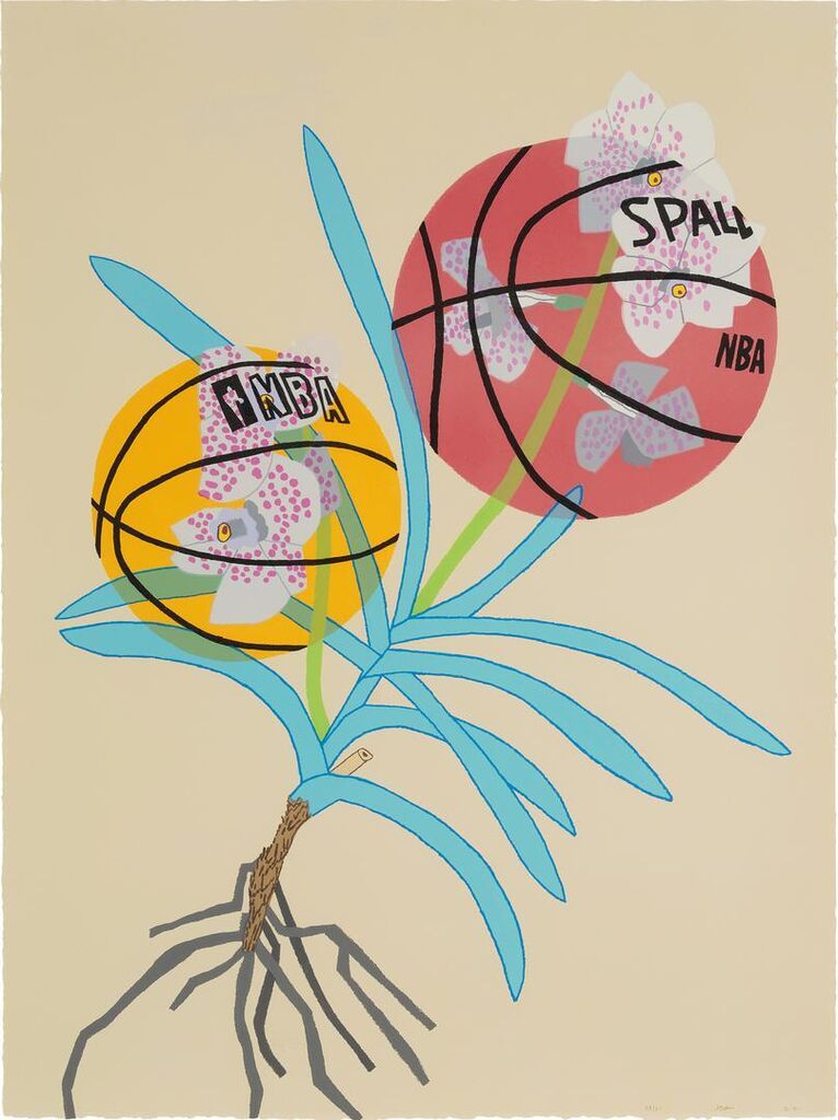 Jonas Wood - Double Basketball Orchid 2 (State 1)