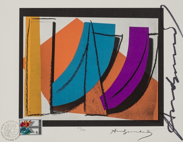 Andy Warhol, ‘U.N. Stamp (Feldman & Schellmann II.185)’, 1979, Print, Offset lithograph printed in colours, Forum Auctions