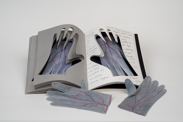 Méret Oppenheim, ‘Gloves’, 1985, Mixed Media, From the limited edition of 150 pairs of gloves housed within the Deluxe Edition of Parkett magazine, No. 4, 1985, Two gloves: Screenprint on goat suede, hand-stitched, National Museum of Women in the Arts