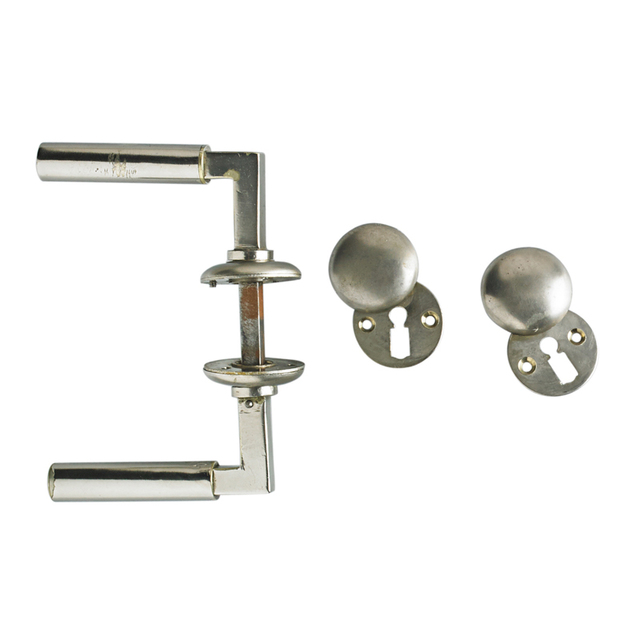 Walter Gropius, ‘Set Of Two Door Handles, Lock, and Lock Plates, Belgium/Germany’, 1920s, Rago/Wright