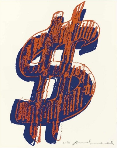 Andy Warhol, ‘$ (1)’, 1982, Print, Unique screenprint on Lenox Museum Board, Coskun Fine Art
