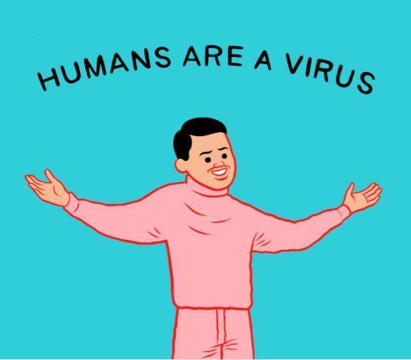Joan Cornellà, ‘Humans Are A Virus (Signed and Framed), 2020’, 2020, Print, Screenprint on White Stonehenge Paper, Curator Style