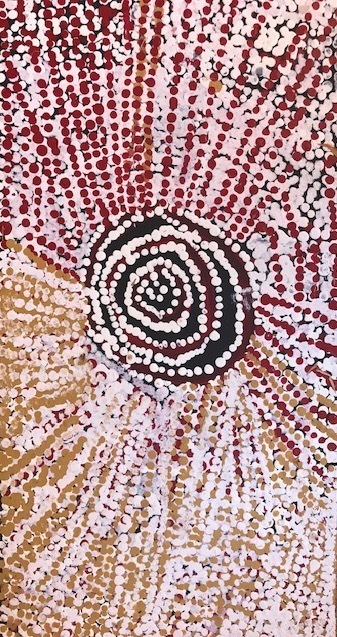 Bill Whiskey Tjapaltjarri, ‘Rockholes Near the Olgas (cat: NABWT_RNO10-07001PAG)’, 2007, Painting, Acrylic on board, Nanda\Hobbs