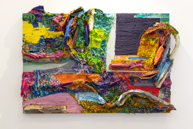 Nuno Ramos, ‘Sol a Pino #3’, 2018, Painting, Ecaustic, oil, cloth, plastic and metal on wood., Kogan Amaro