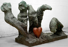 Jim Dine, ‘Five Colorful Dancers, One Bronze Heart’, 2009, Jonathan Novak Contemporary Art