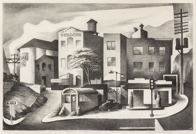 Benton Spruance, ‘Supplies for Suburbia’, 1938, Print, Lithograph, Hindman