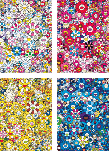 Takashi Murakami, ‘An Homage to Yves Klein, Multicolor C; An Homage to Monopink 1960 C; An Homage to Monogold 1960 C; and An Homage to IKB 1957 C’, 2012, Phillips