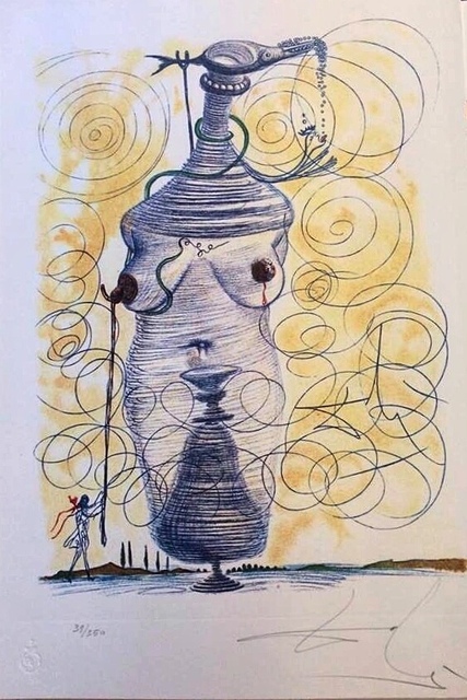 Salvador Dalí, ‘Casanova Table 11’, 1980, Drawing, Collage or other Work on Paper, Colored etching, Deodato Arte