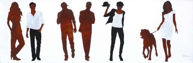 Gerhard Völkle, ‘City People’, 2018, Painting, Rust Paint, Mixed Media on Canvas, Artspace Warehouse