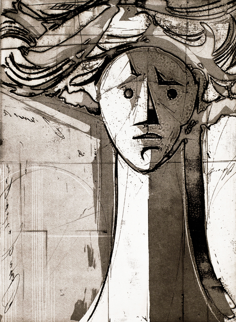 Isaac Kahn, ‘Head Of A Woman’, 2014, Print, Etching, Blue Gallery