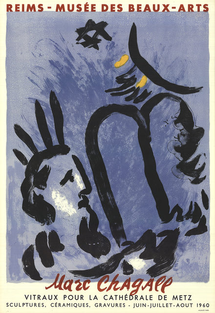 Marc Chagall, ‘Moses and the Tablets’, 1960, Print, Color Lithograph, ArtWise