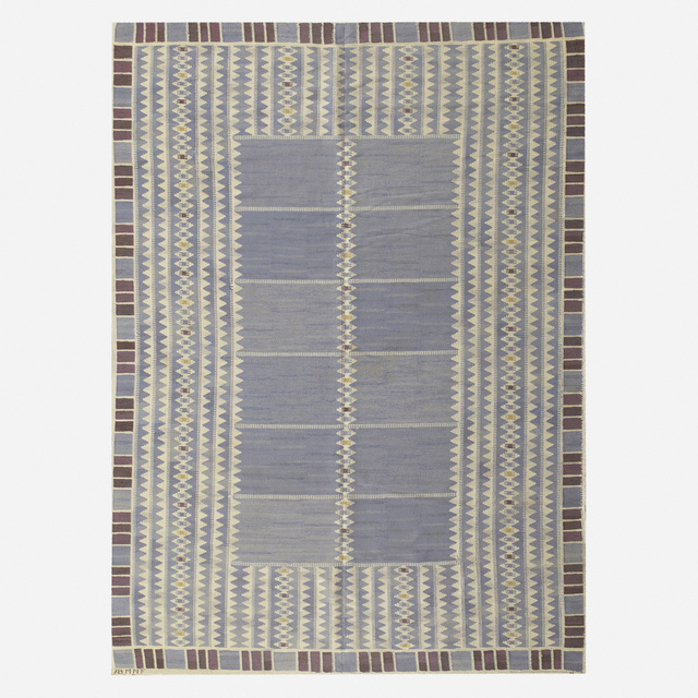 Barbro Nilsson, ‘Salerno flatweave carpet’, 1948, Textile Arts, Hand-woven wool, Rago/Wright