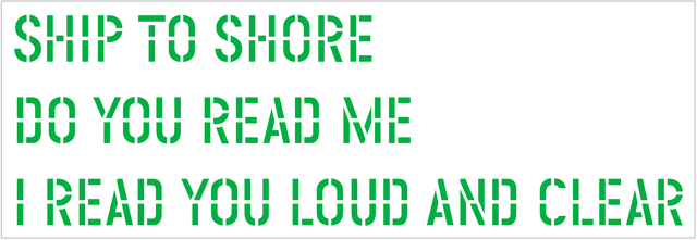Lawrence Weiner, ‘Ship to Shore’, Galerie Crone