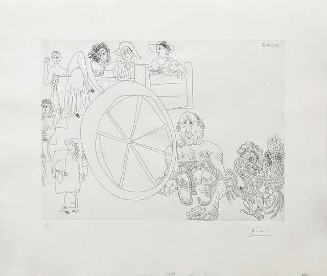 Pablo Picasso, ‘COMÉDIENS AMBULANTS ET COMBAT DE COQS, EAU FORTE, 347 SERIES (BLOCH 1562)’, 1968, Gallery Art