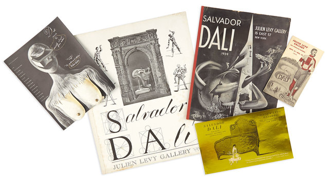 Salvador Dalí, ‘Group of interesting Julien Levy Gallery exhibition items’, Drawing, Collage or other Work on Paper, Catalogue, Doyle