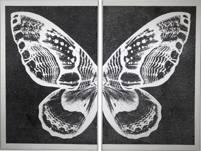 Rubem Robierb, ‘Hybrid Silver Butterfly I on Black’, 2016, Taglialatella Galleries