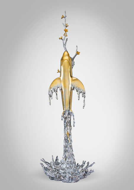 CHEN JING-QING 陳金慶, ‘Skyline Ocean 無住生香-天容海色’, 2018, Sculpture, Stainless Steel & 24K Gold, ESTYLE ART GALLERY 藝時代畫廊