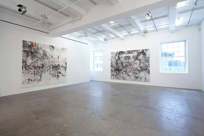 Julie Mehretu, LIMINAL SQUARED, Installation View, Marian Goodman Gallery, New York, May 11 - June 22, 2013 Julie Mehretu, LIMINAL SQUARED, Installation View, Marian Goodman Gallery, New York, May 11 - June 22, 2013