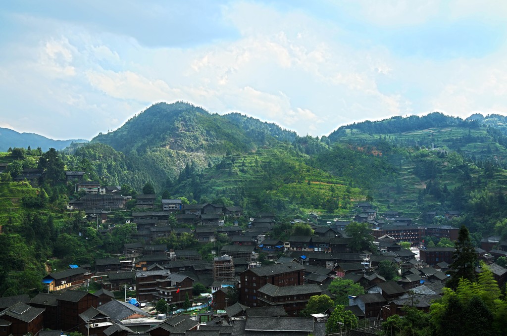 Concept: the landscape of Datang Village, Qiandongnan, Guizhou Province Concept: the landscape of Datang Village, Qiandongnan, Guizhou Province