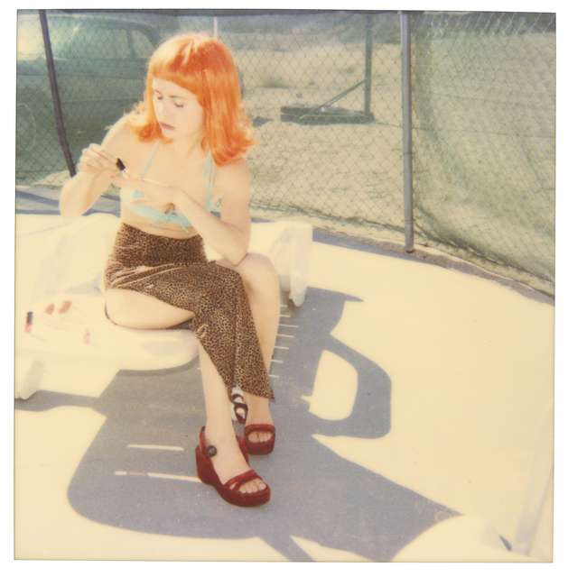 Stefanie Schneider, ‘Radha doing her Nails II’, 1999, Photography, Digital C-Print based on a Polaroid, not mounted, Instantdreams