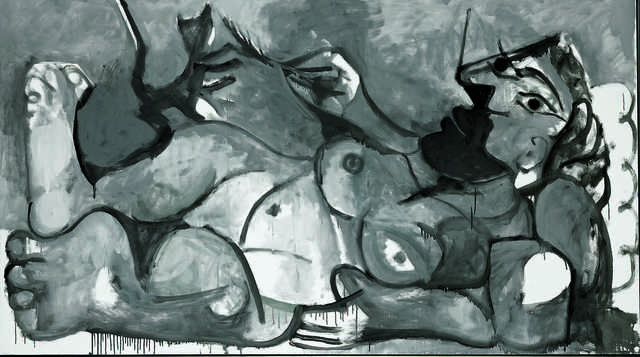 Pablo Picasso, ‘Nu couché jouant avec un chat (Reclining Woman Playing with a Cat)’, 1964, Fondation Beyeler